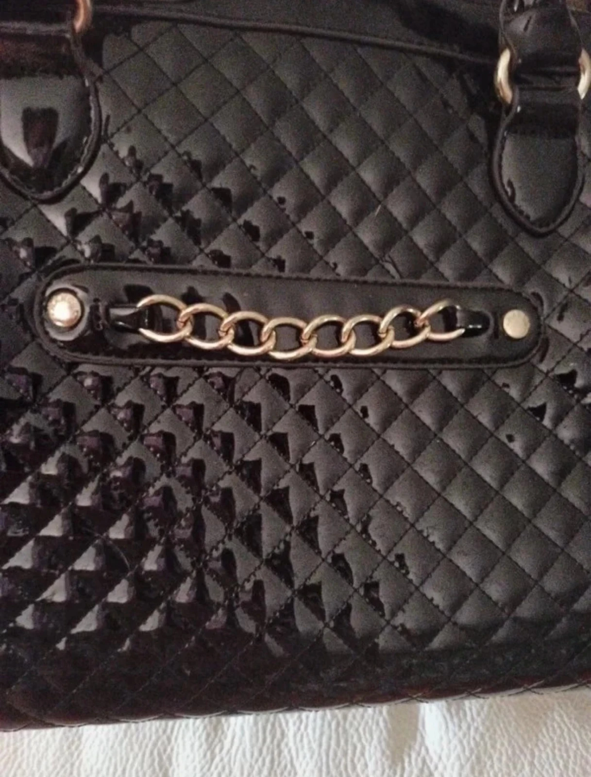 Mango patent leather bowling bag – photo 3